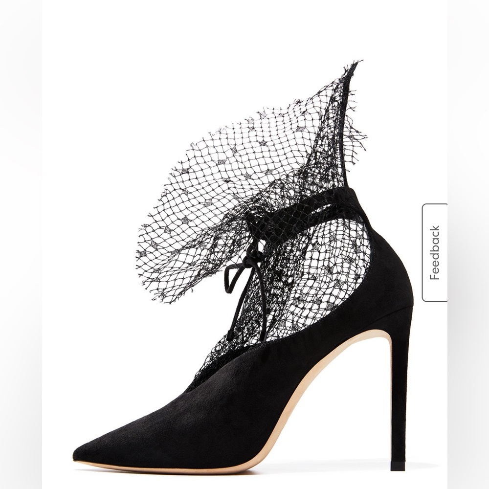 Jimmy Choo
Leanne Suede Pumps with Sculptural Netting, size 37, worn once